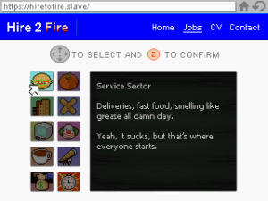 Menu: Gotta Get a Job